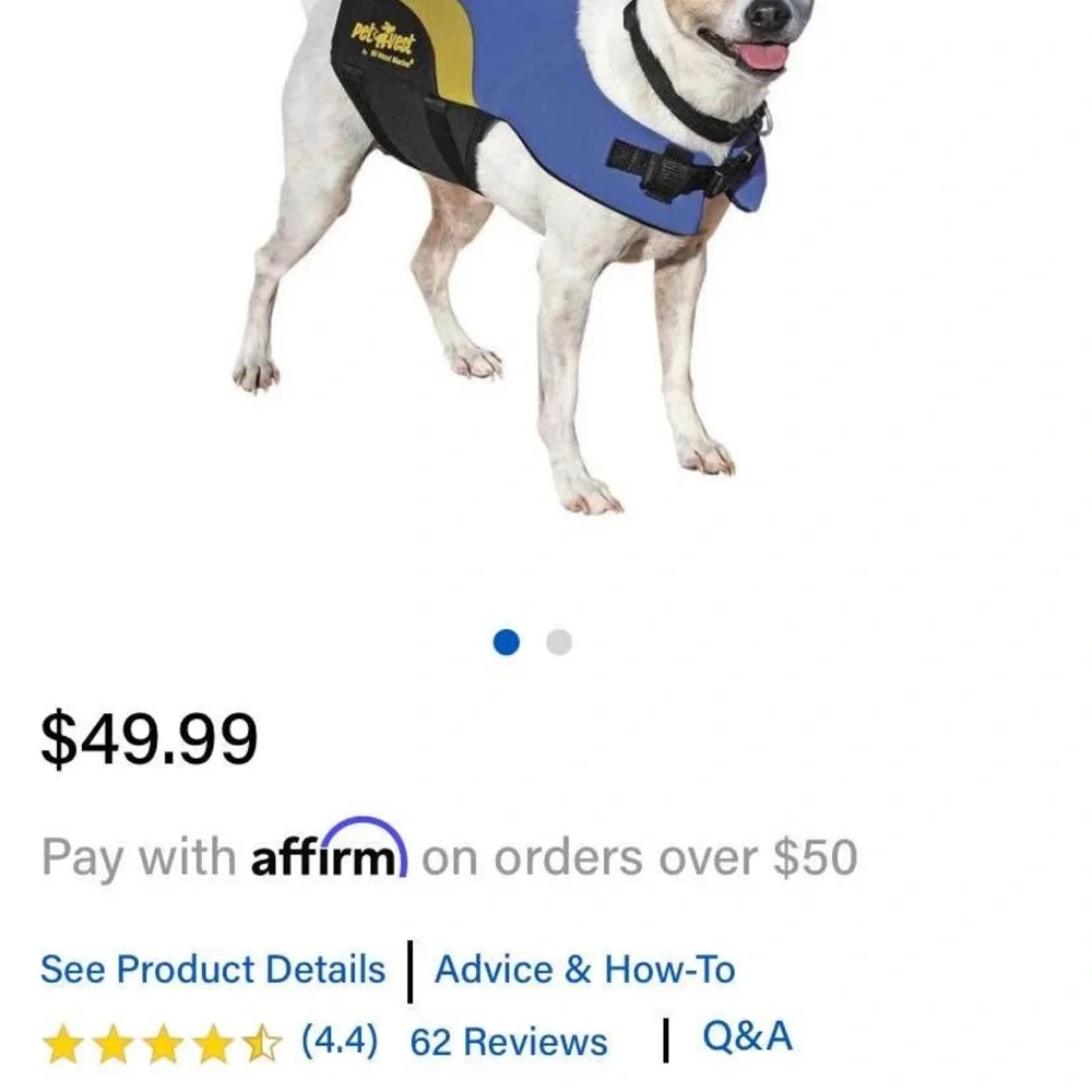 PetSafe Blue and Black Dog Life Jacket